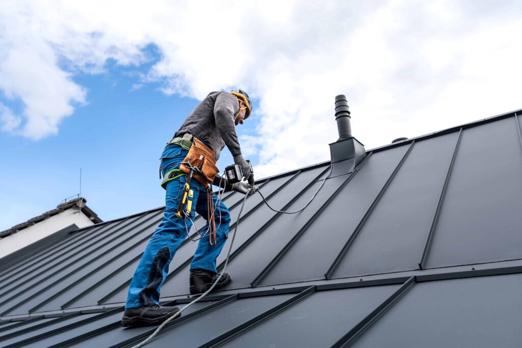 Roofing crew replacing the roof on a Southwest Florida residential home